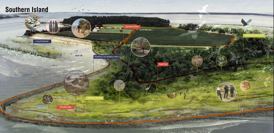 2021 asla analysis and planning award of honor parsons island conservation and regeneration plan mahan rykiel associates
