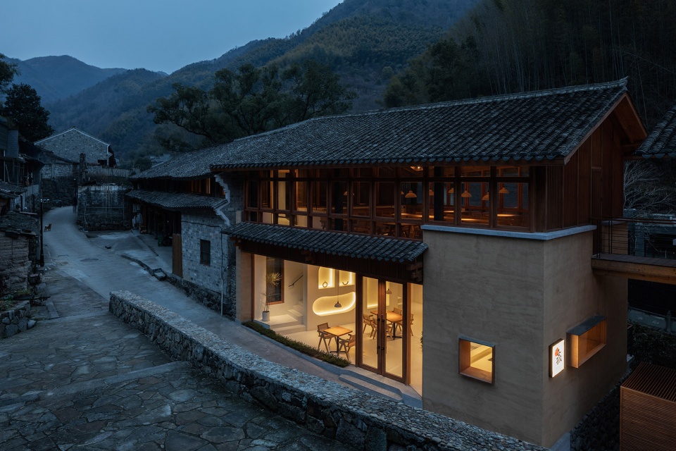 Riverside Restaurant adapted from the power station Qixiakeng Village Fenghua by Shulin Architecture Firm