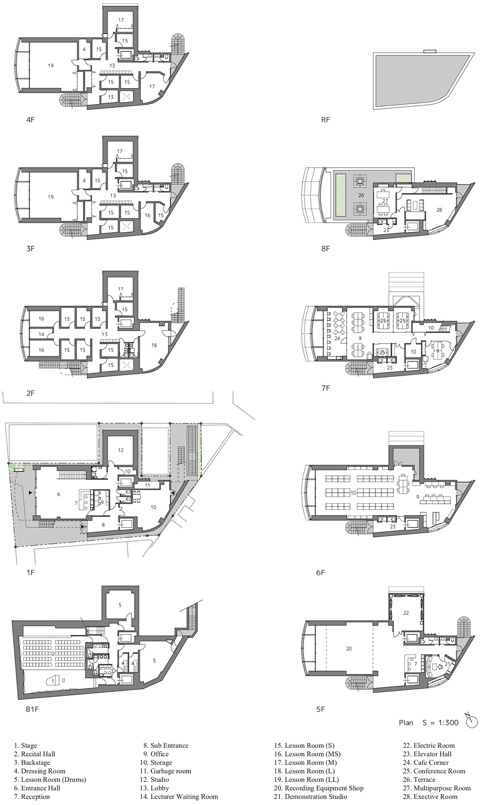 building of music by aisaka architects atelier