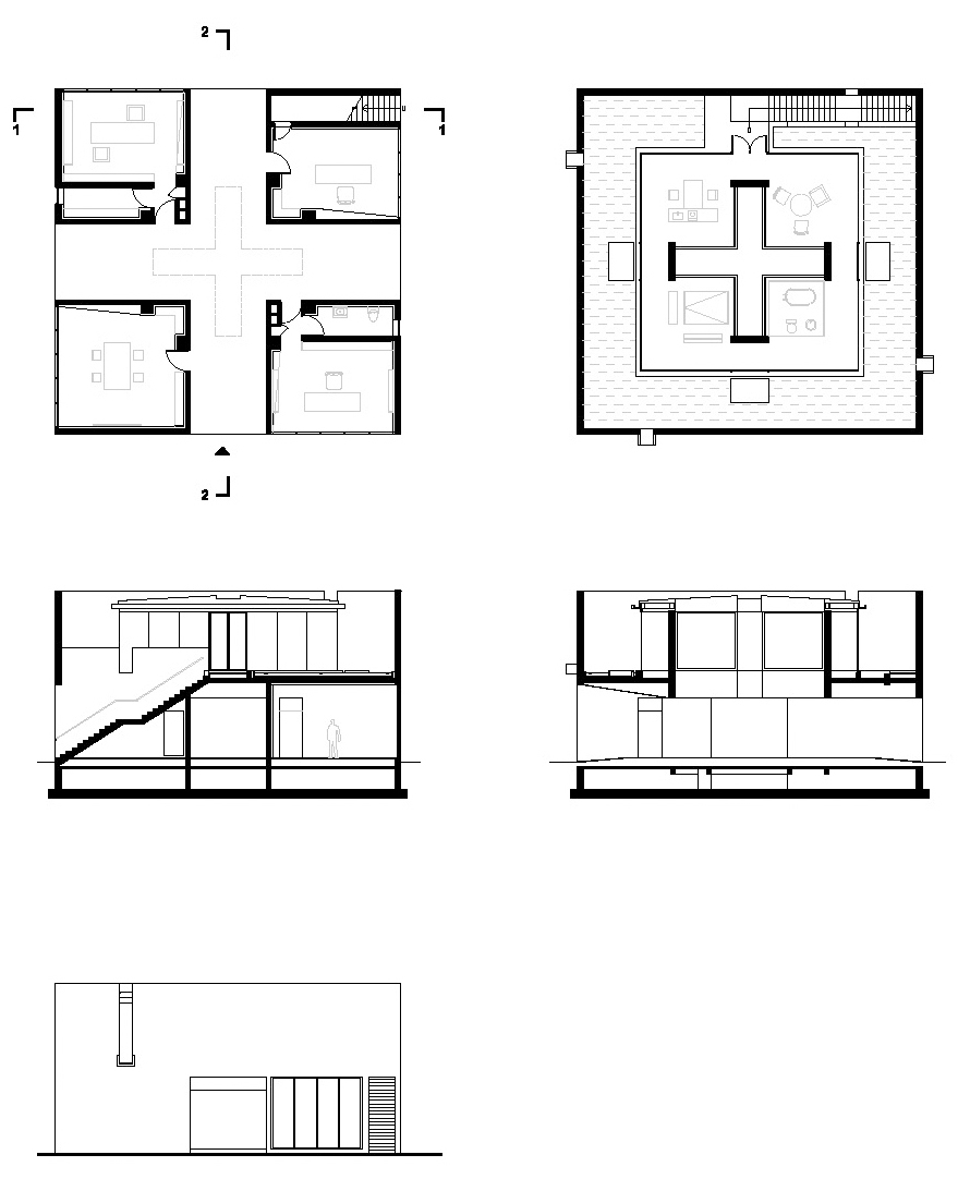 four studio houses by fcjz