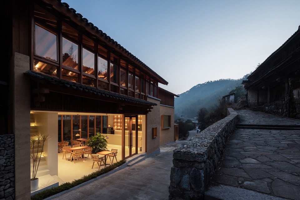 Riverside Restaurant adapted from the power station Qixiakeng Village Fenghua by Shulin Architecture Firm