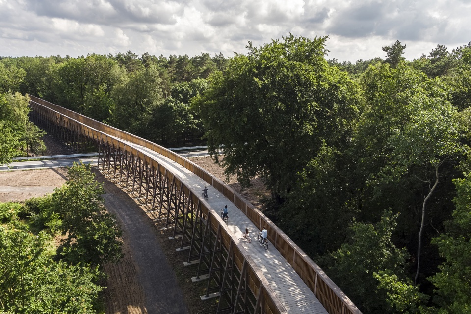 Cycling through the Heathland in the Hoge Kempen National Park by Maat Ontwerpers
