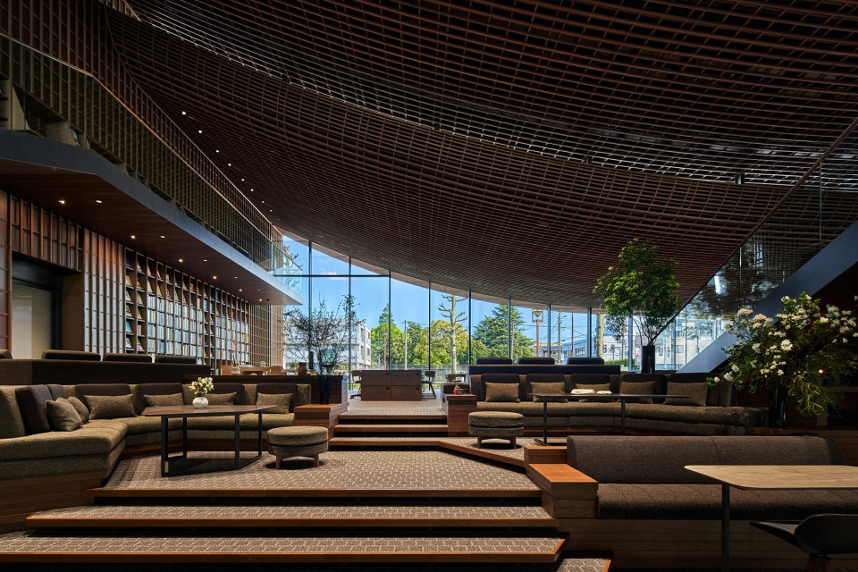 the office inspired by woven fabrics by hiroshi nakamura nap takenaka corporation