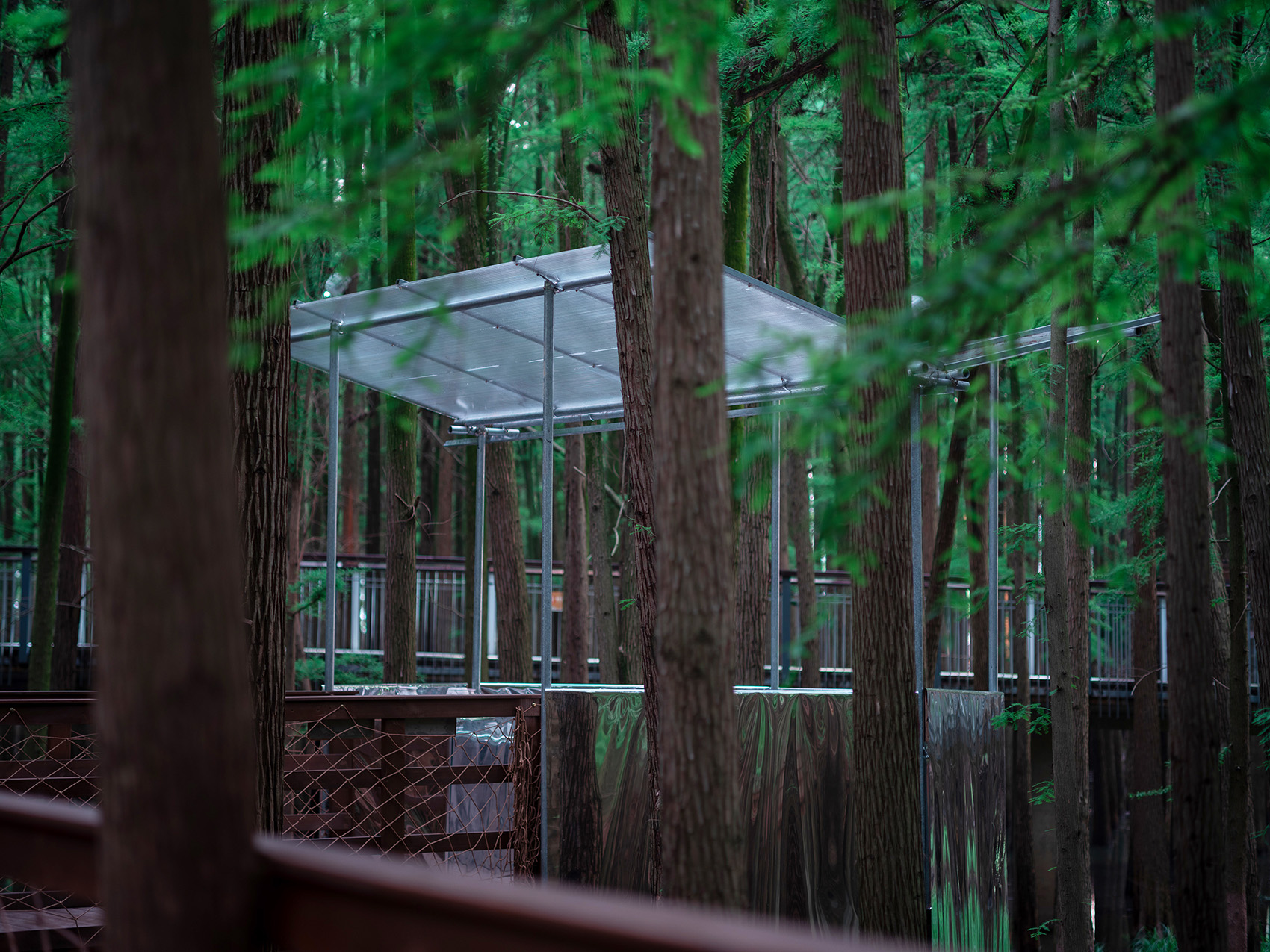 Temporary Pavilions in Aquatic Forest Park, China by Atelier Gegeben
