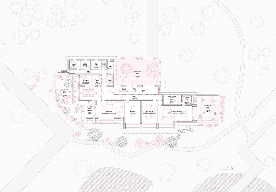 Juanzong Bookstore and Yishan Books in Shunyi Beijing by genarchitects
