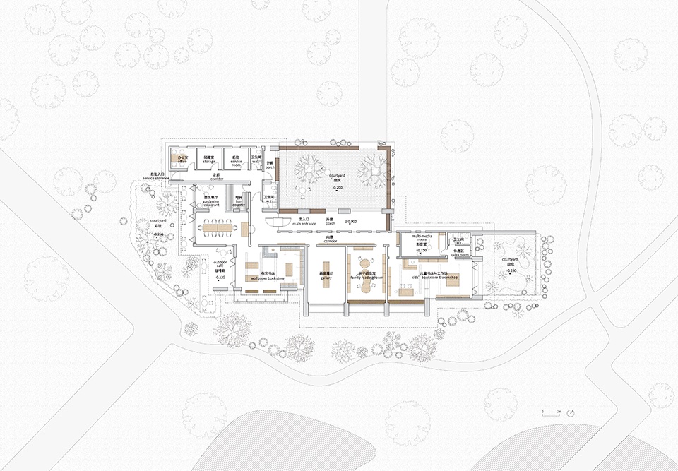 Juanzong Bookstore and Yishan Books in Shunyi Beijing by genarchitects