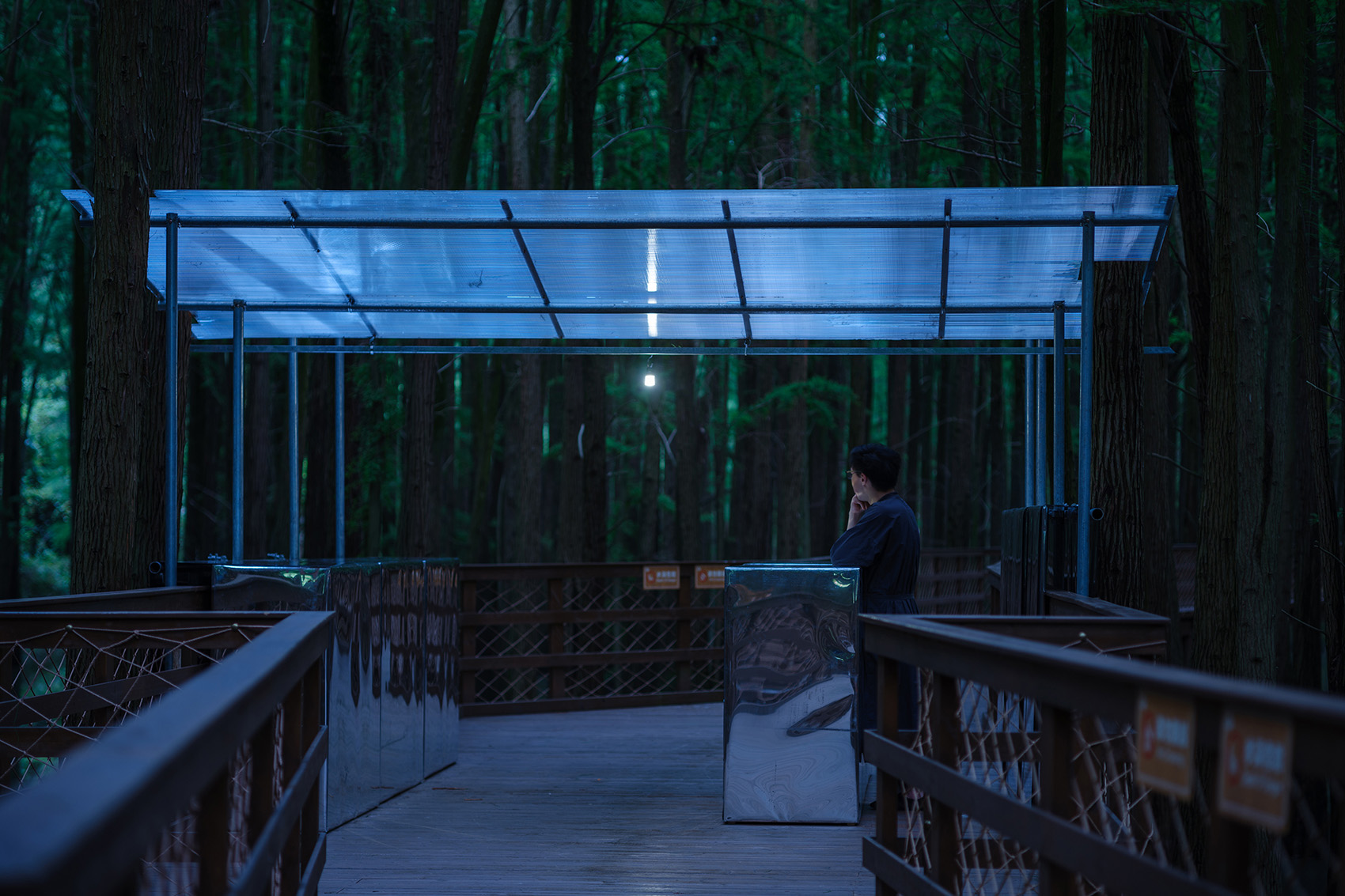Temporary Pavilions in Aquatic Forest Park, China by Atelier Gegeben