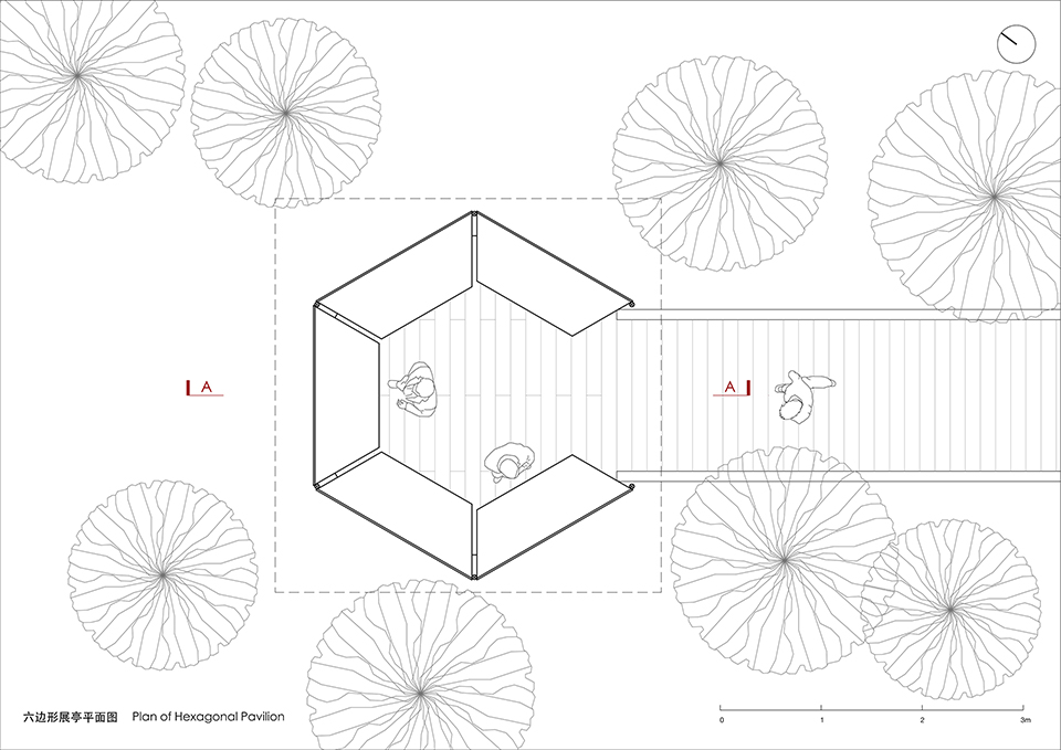 Temporary Pavilions in Aquatic Forest Park, China by Atelier Gegeben