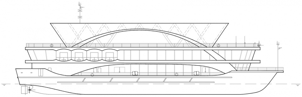 yangtze river wedding cruise ship appearance design by school of architecture and urban planning hust qing studio
