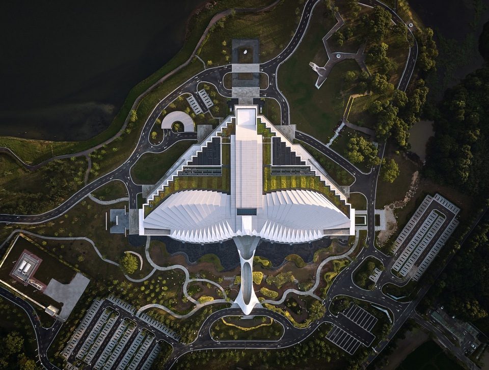 international migratory bird town convention exhibition center by oi architects