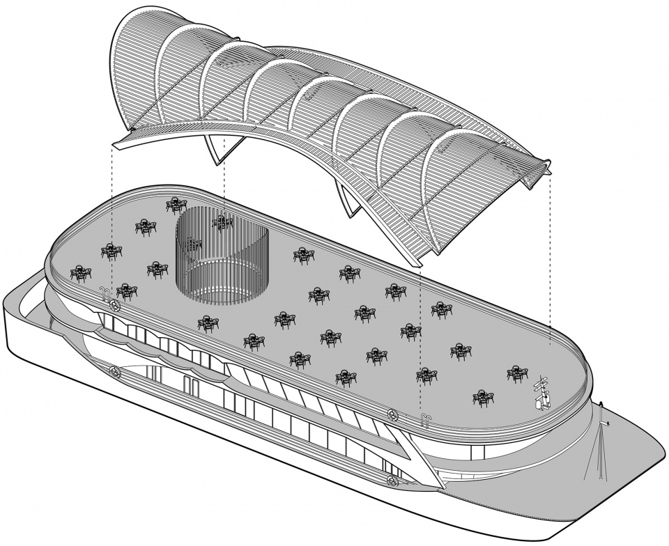 yangtze river wedding cruise ship appearance design by school of architecture and urban planning hust qing studio