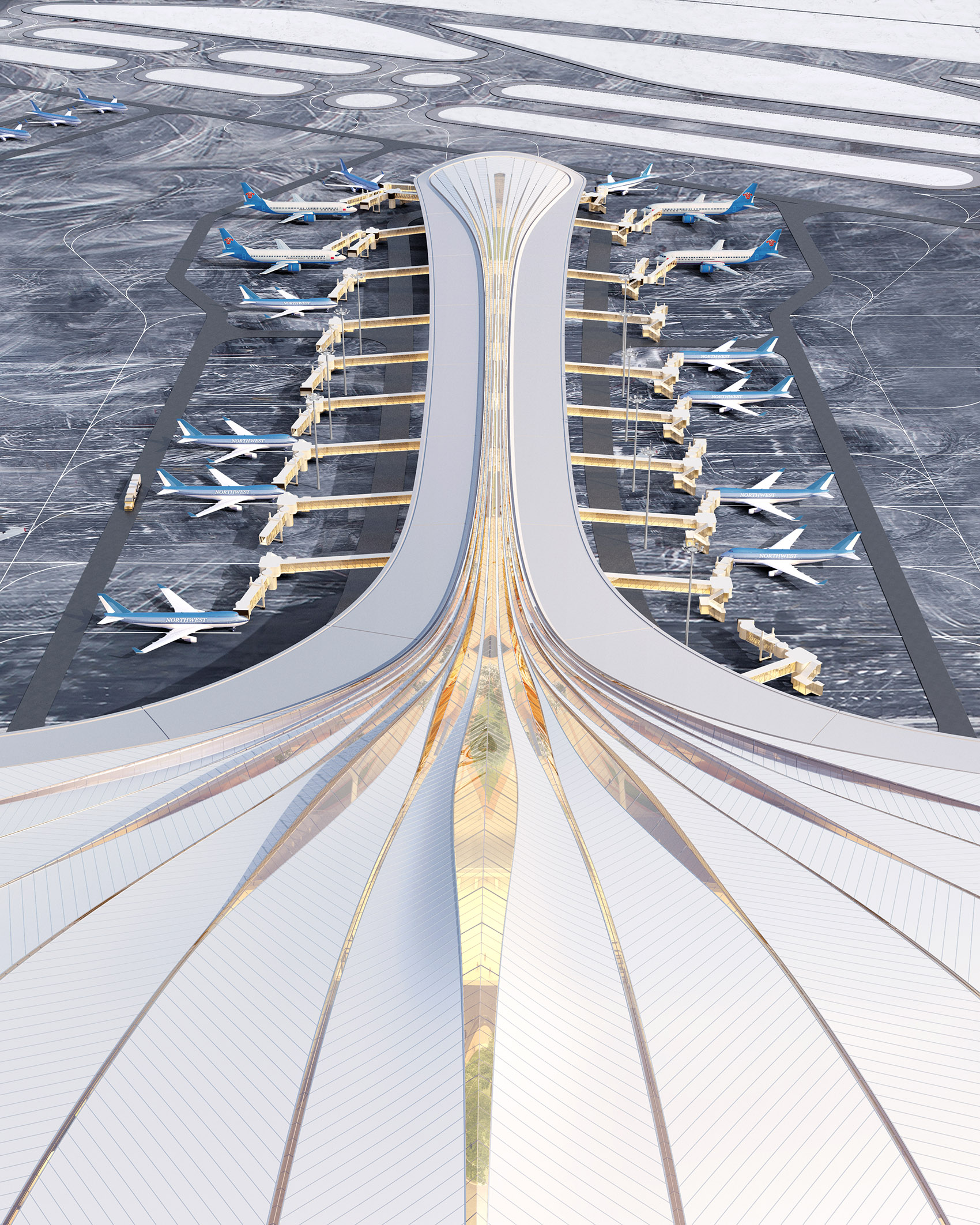 MAD Reveals Design For The New Terminal Of Changchun Airport mad-reveals-design-for-the-new-terminal-of-changchun-airport
