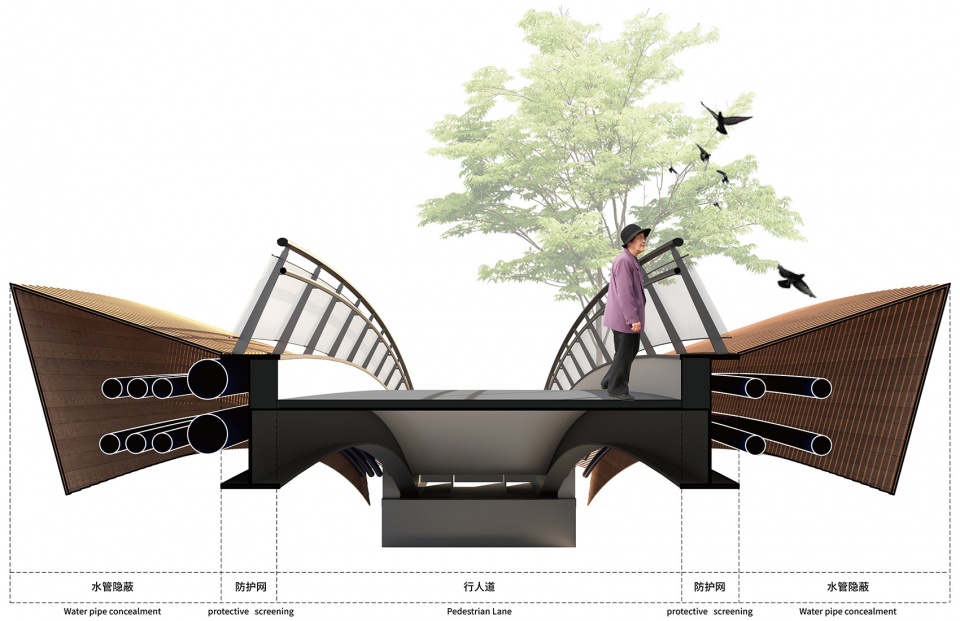 a leaf of boat the reconstruction of a convenient bridge in new jiangwan neighborhood shanghai by l and m