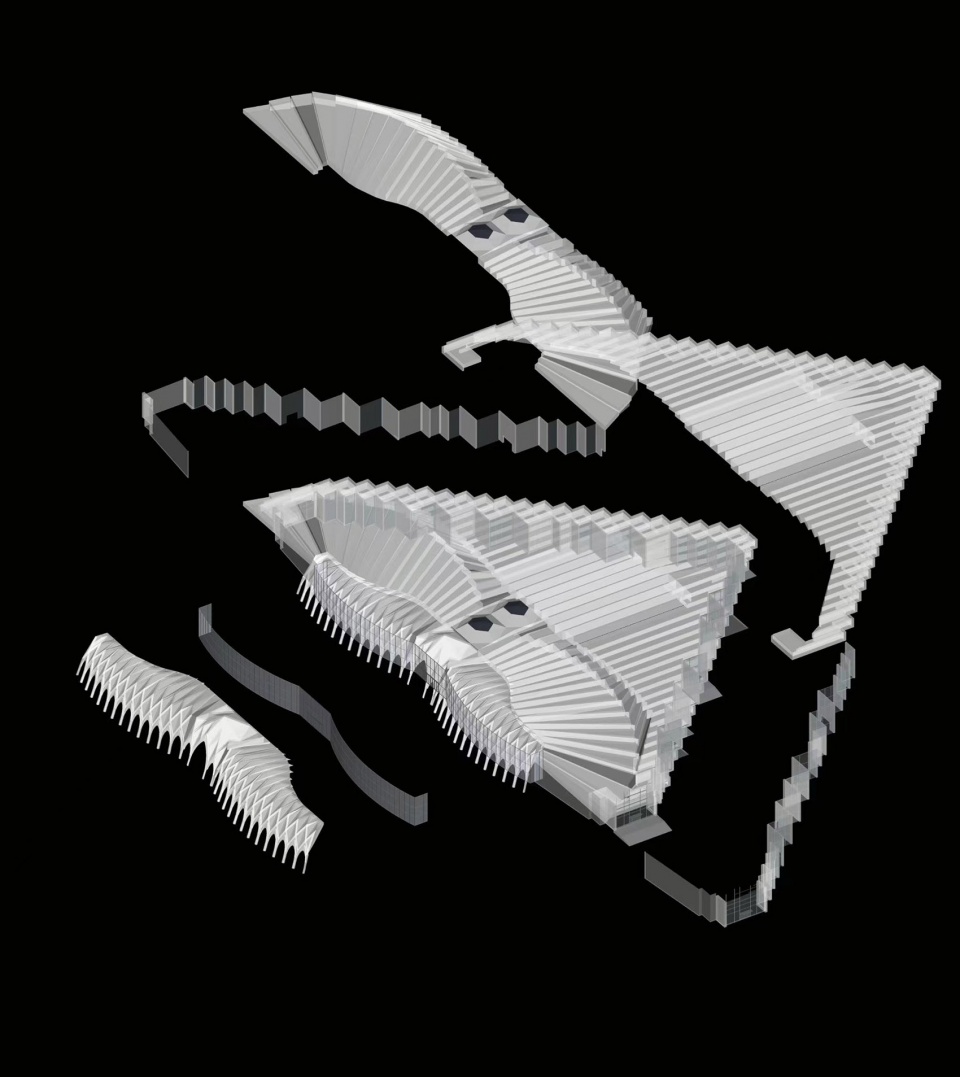 international migratory bird town convention exhibition center by oi architects