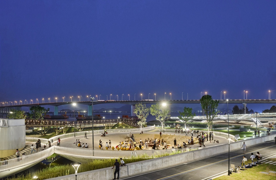 upgrading and renovation of the public space on the south bank of jiaojiang river by original design studiotjad