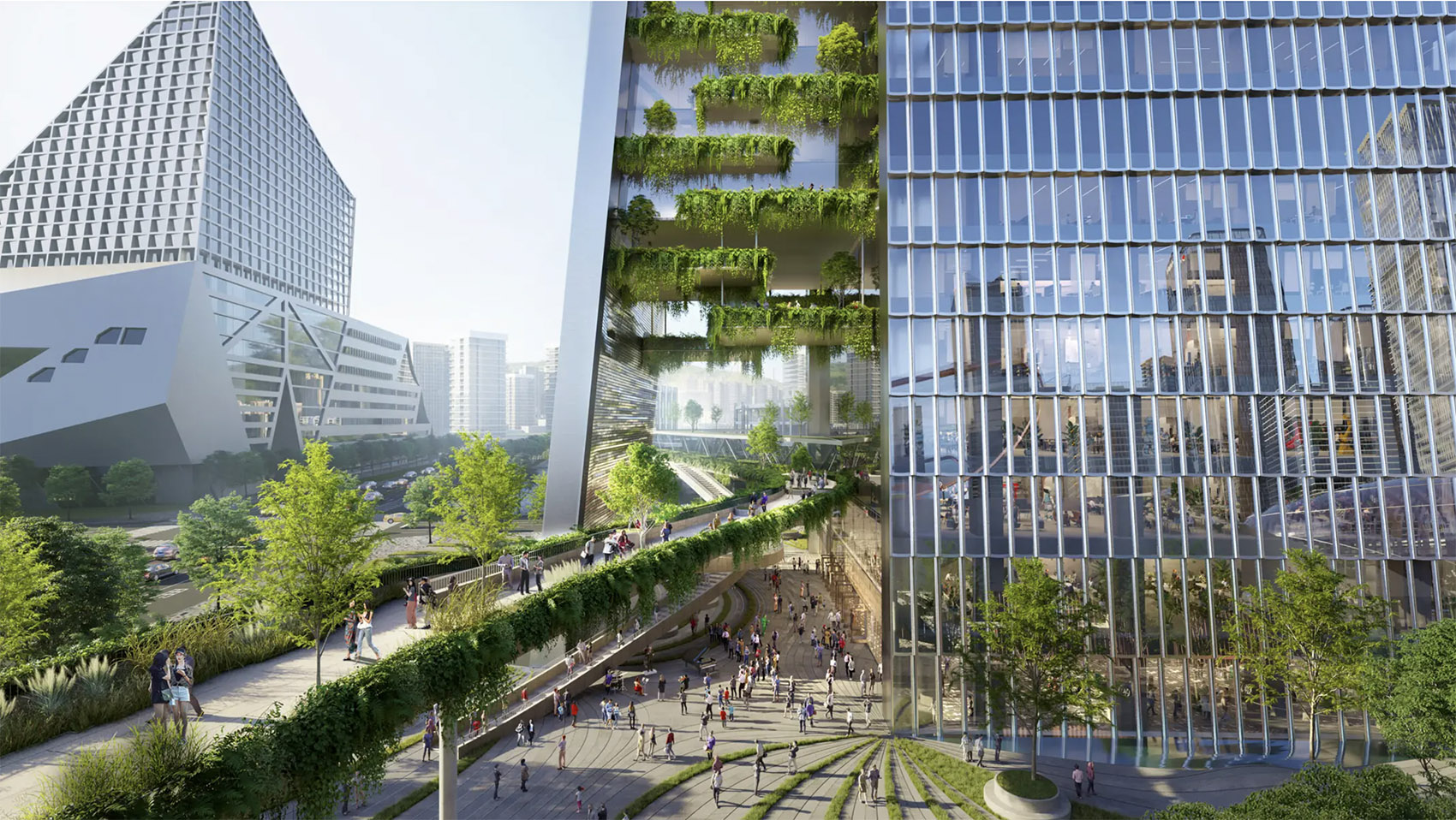 big wins the competition to design qianhai prisma towers in shenzhen