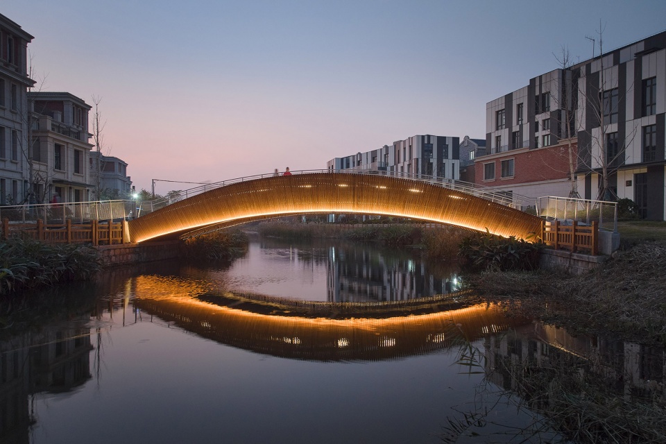 a leaf of boat the reconstruction of a convenient bridge in new jiangwan neighborhood shanghai by l and m