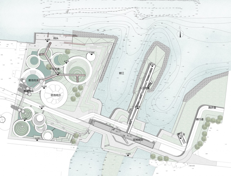 upgrading and renovation of the public space on the south bank of jiaojiang river by original design studiotjad