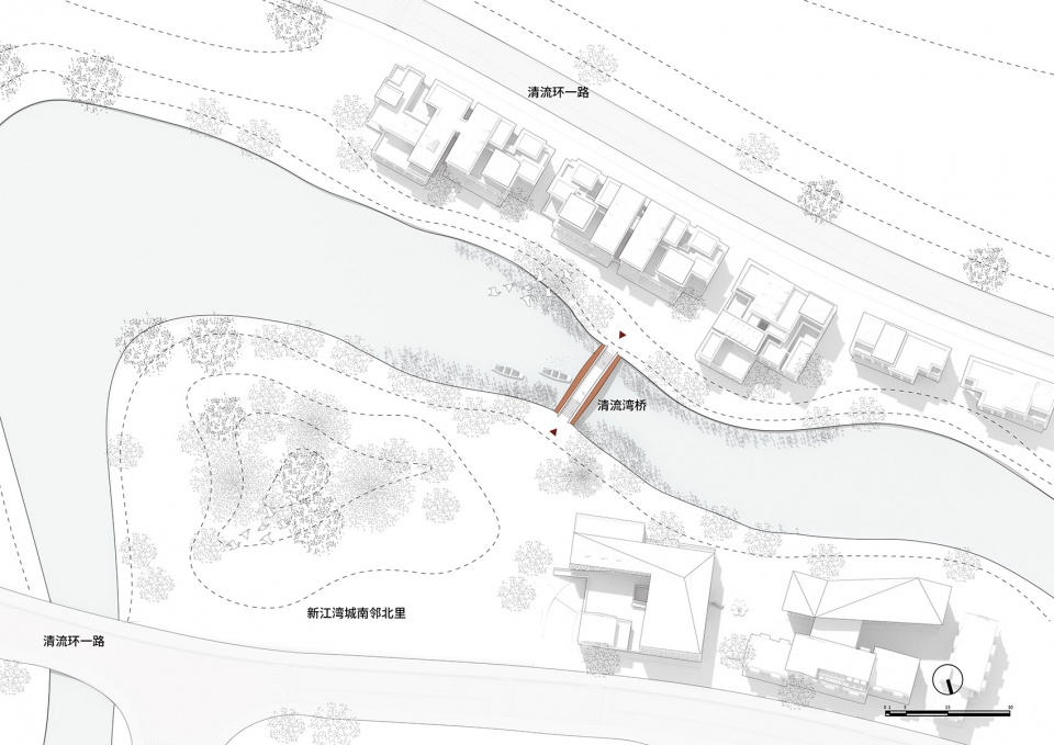 a leaf of boat the reconstruction of a convenient bridge in new jiangwan neighborhood shanghai by l and m