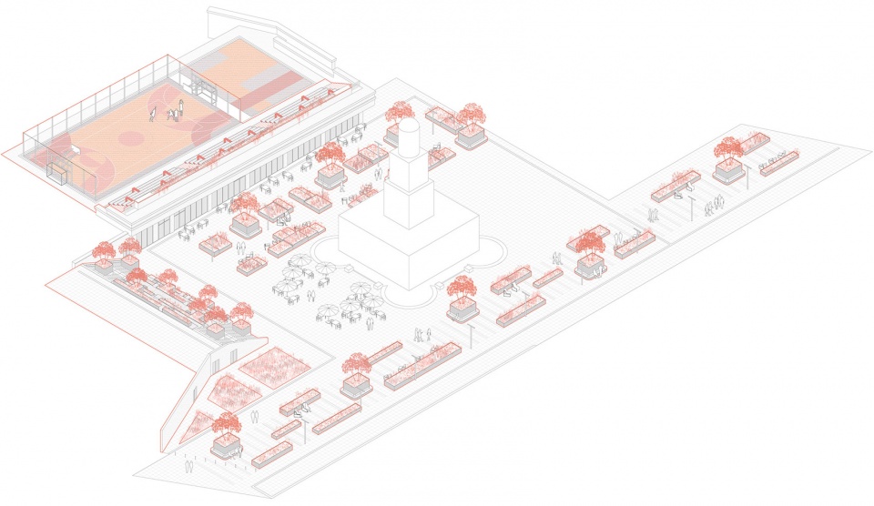 public space in the residential complex by basis architectural bureau