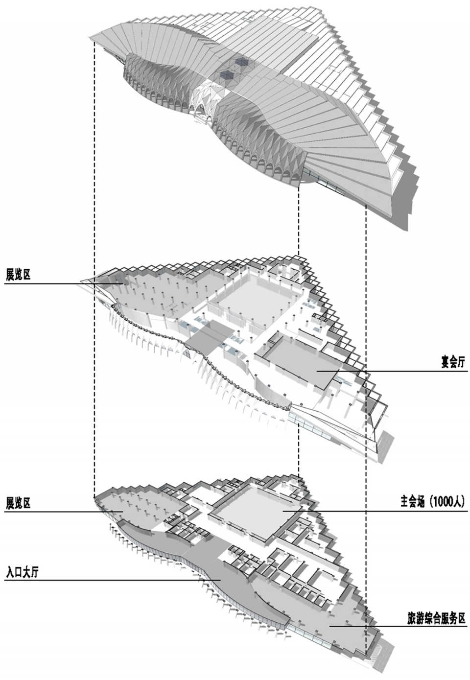 international migratory bird town convention exhibition center by oi architects