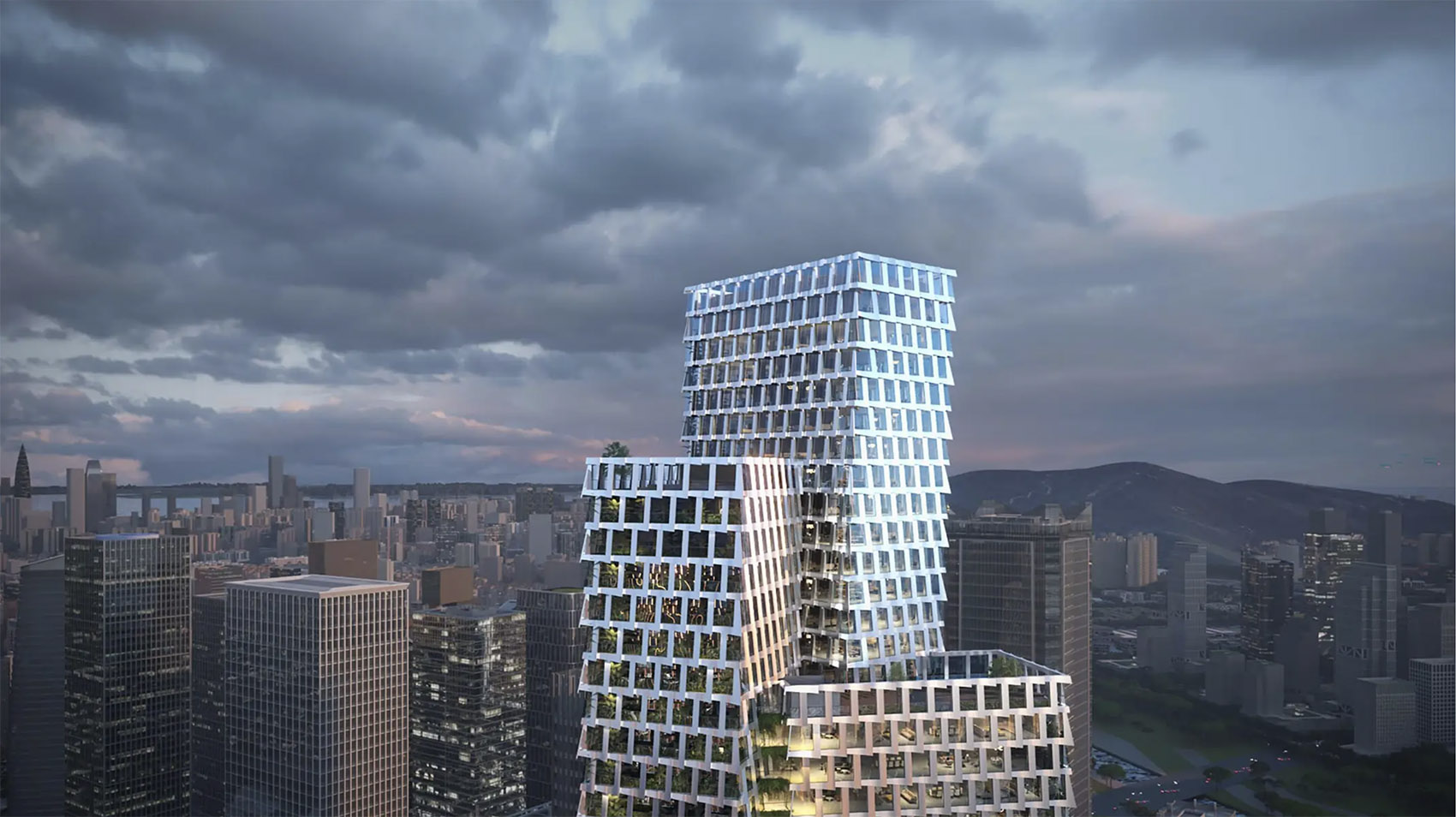 big wins the competition to design qianhai prisma towers in shenzhen
