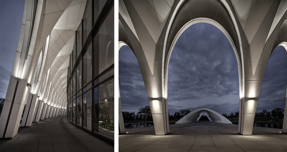 international migratory bird town convention exhibition center by oi architects