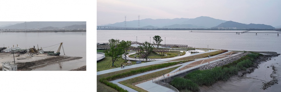 upgrading and renovation of the public space on the south bank of jiaojiang river by original design studiotjad