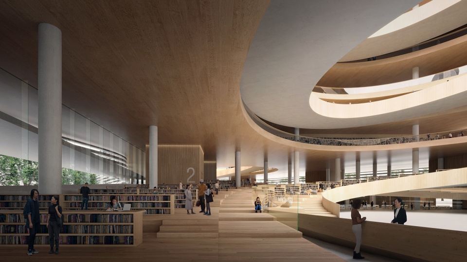 new wuhan library by cook haffner architecture platform beijing tsinghua tongheng urban planning design institute