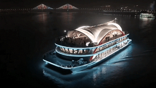 yangtze river wedding cruise ship appearance design by school of architecture and urban planning hust qing studio