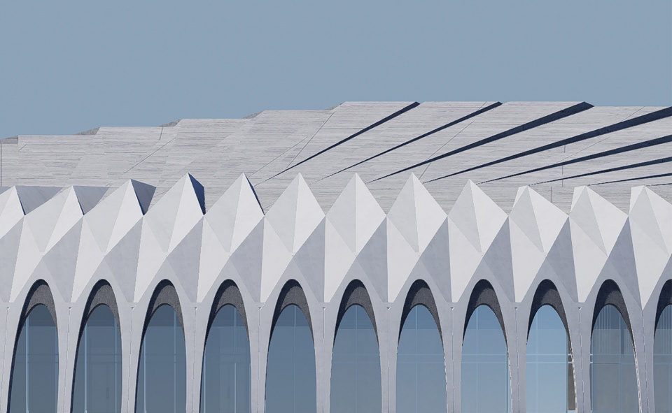 international migratory bird town convention exhibition center by oi architects