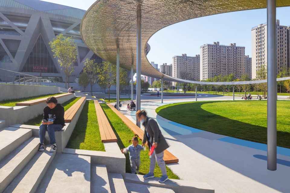 china national tennis center by la group