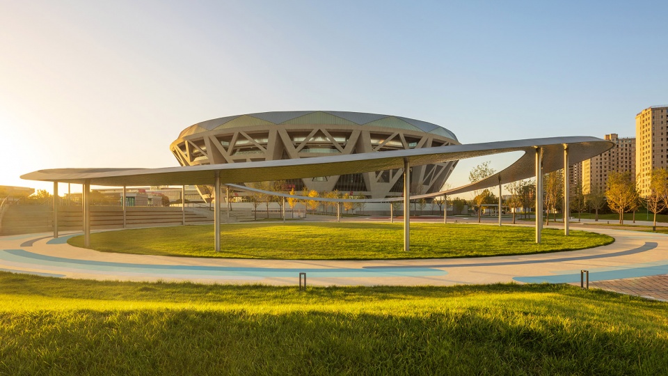 china national tennis center by la group