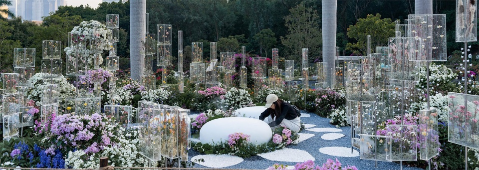 The Frozen Flower Gallery A garden of 2021 Shenzhen Bougainvillea Show by School of Architecture and Urban Planning Shenzhen University