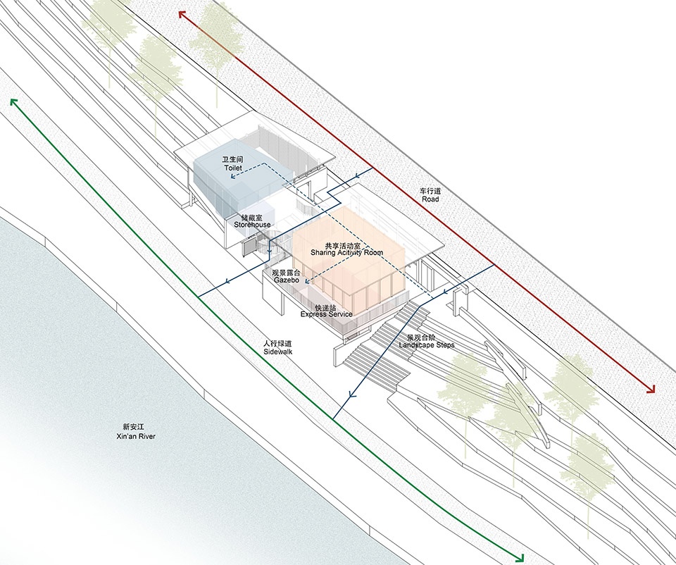 Xutang Habitat Service Station of Xin an River Comprehensive Protection Project by HUADONG ENGINEERING CORPORATION LIMITED Xu Kun Studio