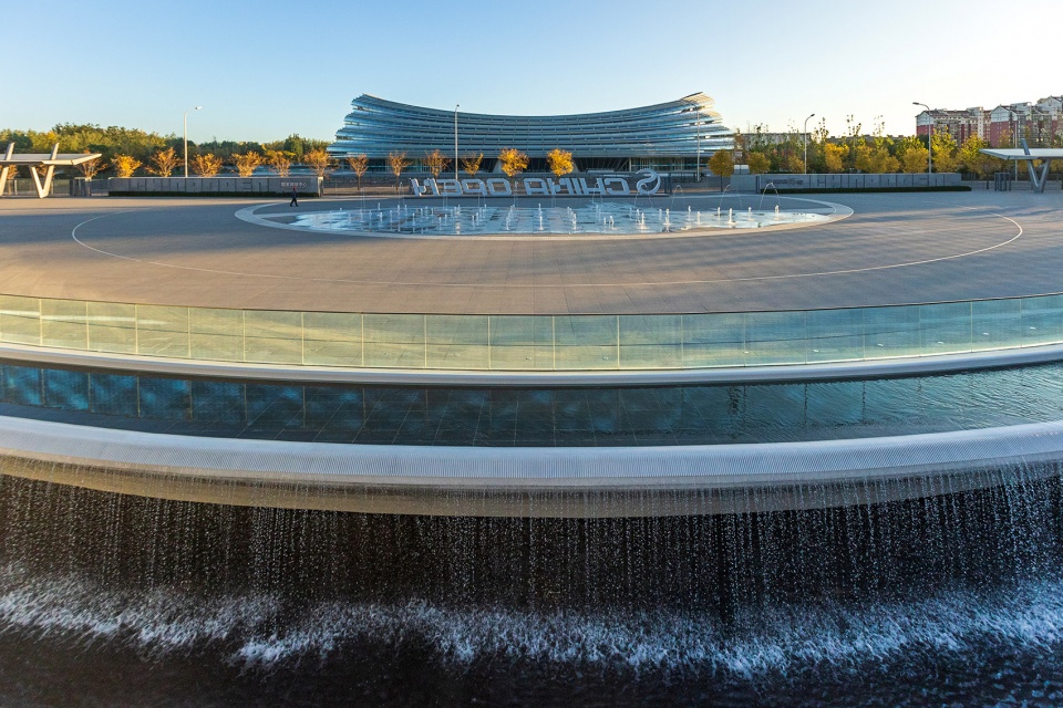 china national tennis center by la group