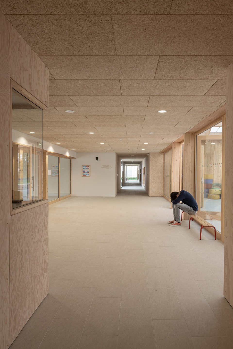 Construction of a three classes kindergarten in Saint Ouen Du Tilleul by ACAU Architectes