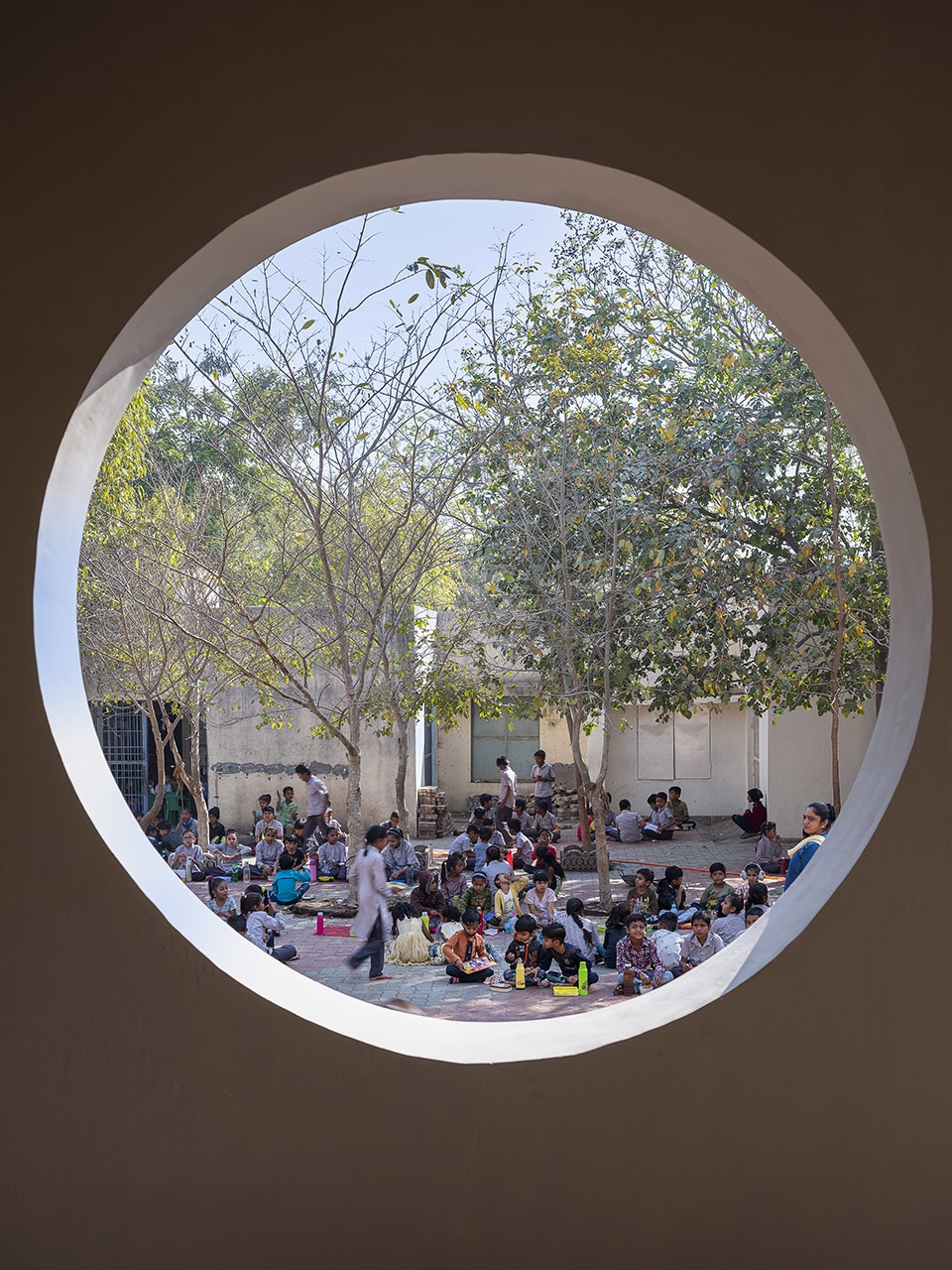 school under a neem by dhulia architecture design