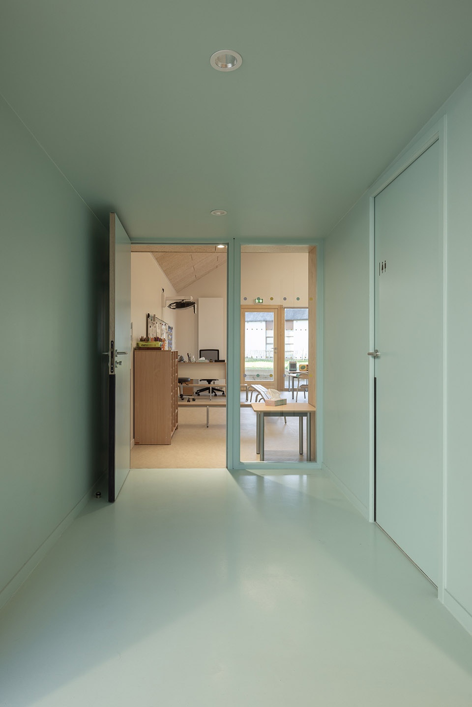 Construction of a three classes kindergarten in Saint Ouen Du Tilleul by ACAU Architectes