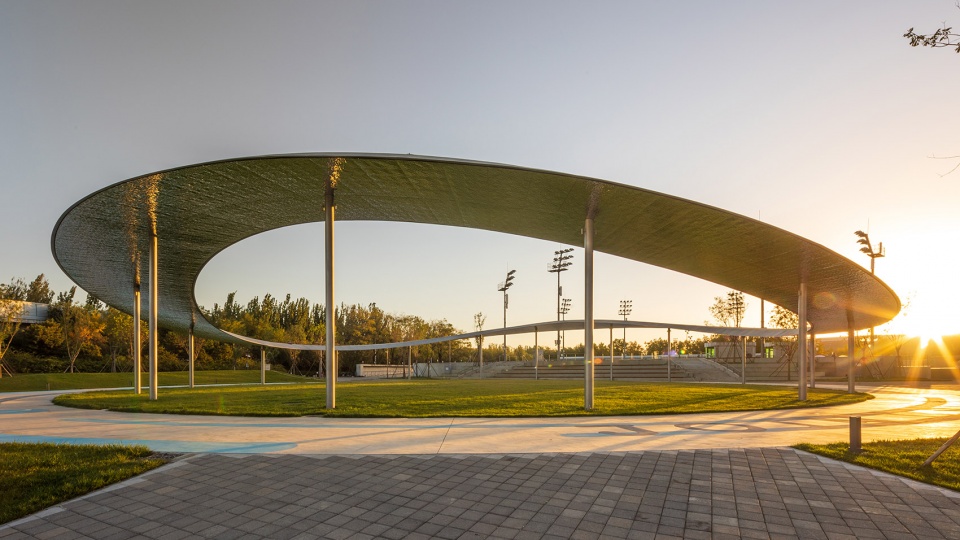 china national tennis center by la group