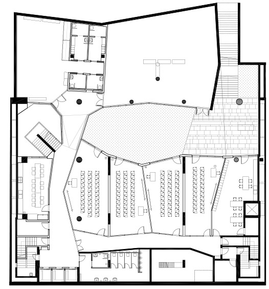 the collage building cultural centre teresa pamies by jorge vidal studio