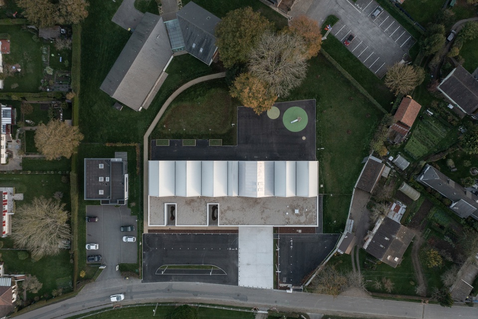 Construction of a three classes kindergarten in Saint Ouen Du Tilleul by ACAU Architectes