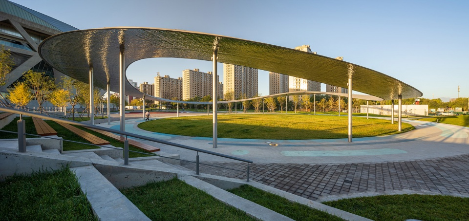 china national tennis center by la group