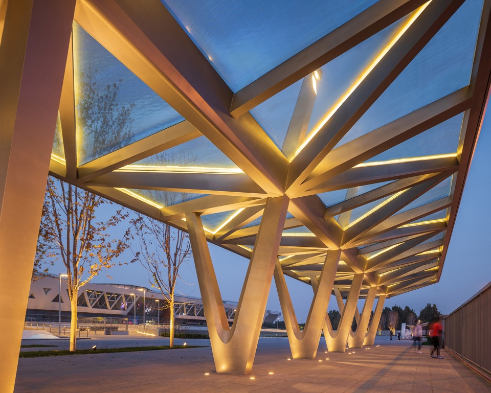 china national tennis center by la group