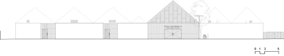 Construction of a three classes kindergarten in Saint Ouen Du Tilleul by ACAU Architectes