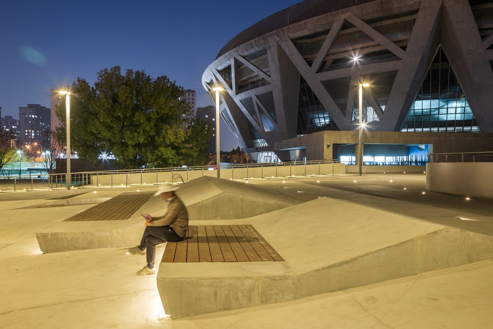 china national tennis center by la group