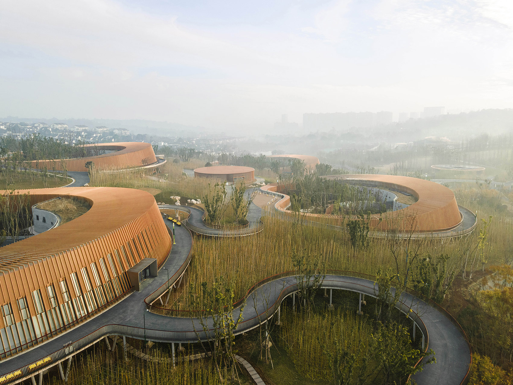 The Panda Pavilions in Chengdu by Atelier Ping Jiang, EID Arch 谷德设计网