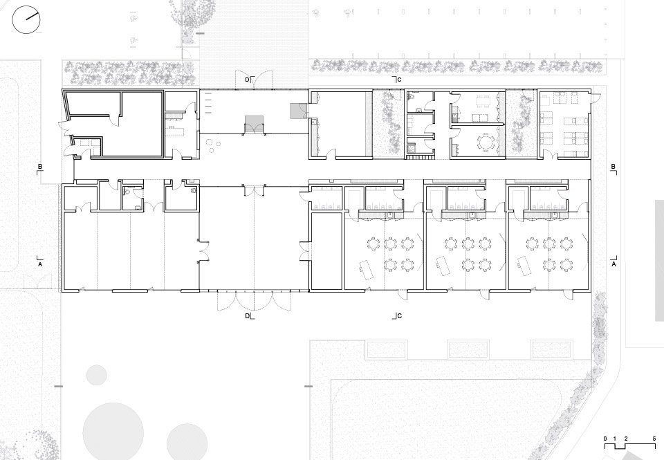 Construction of a three classes kindergarten in Saint Ouen Du Tilleul by ACAU Architectes