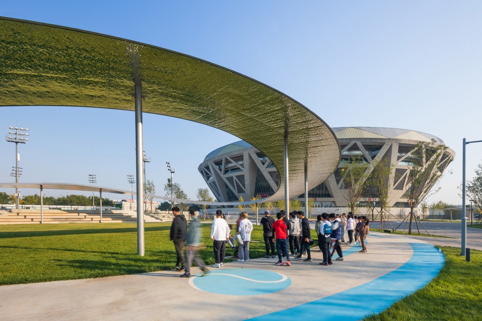 china national tennis center by la group