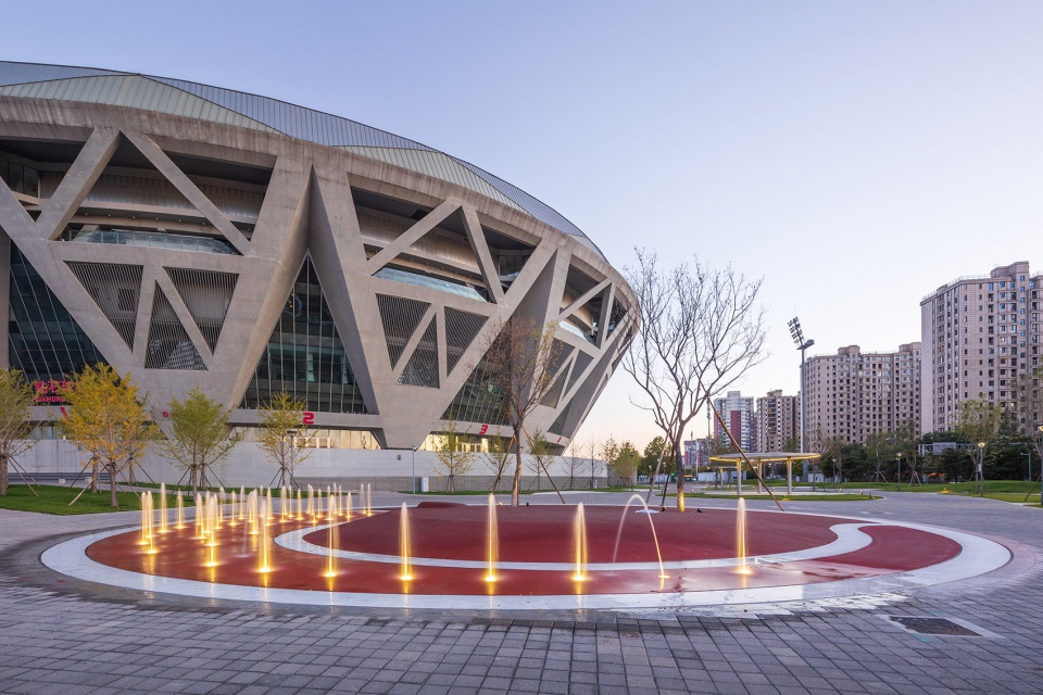 china national tennis center by la group